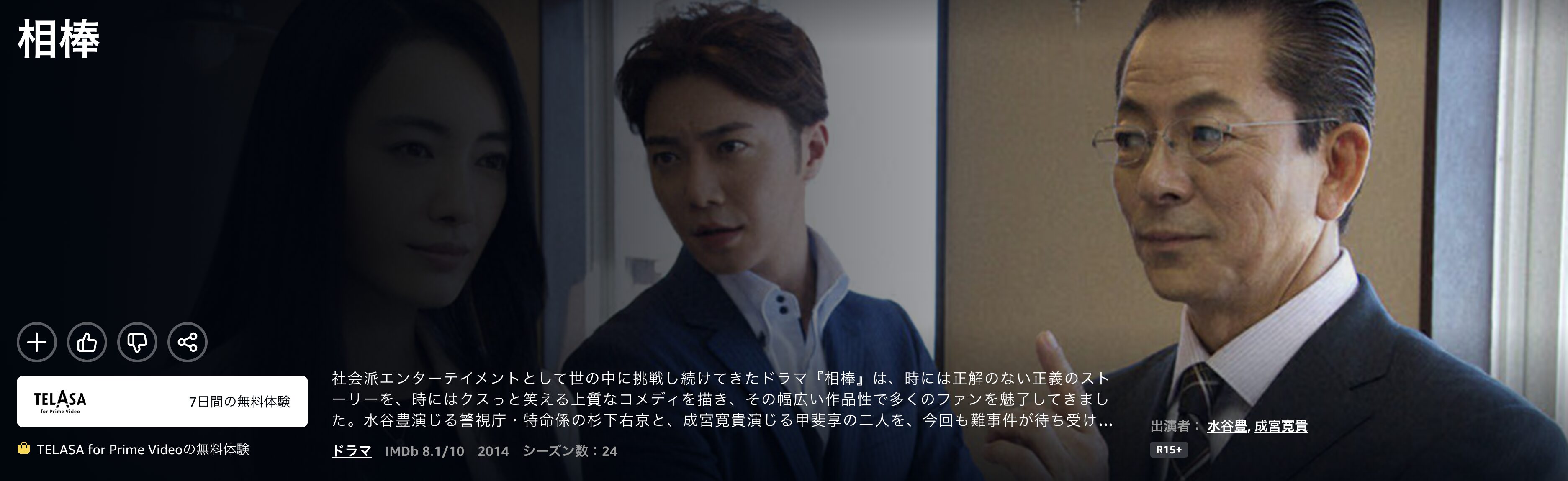 Amazonプライムの相棒 season13配信画像
