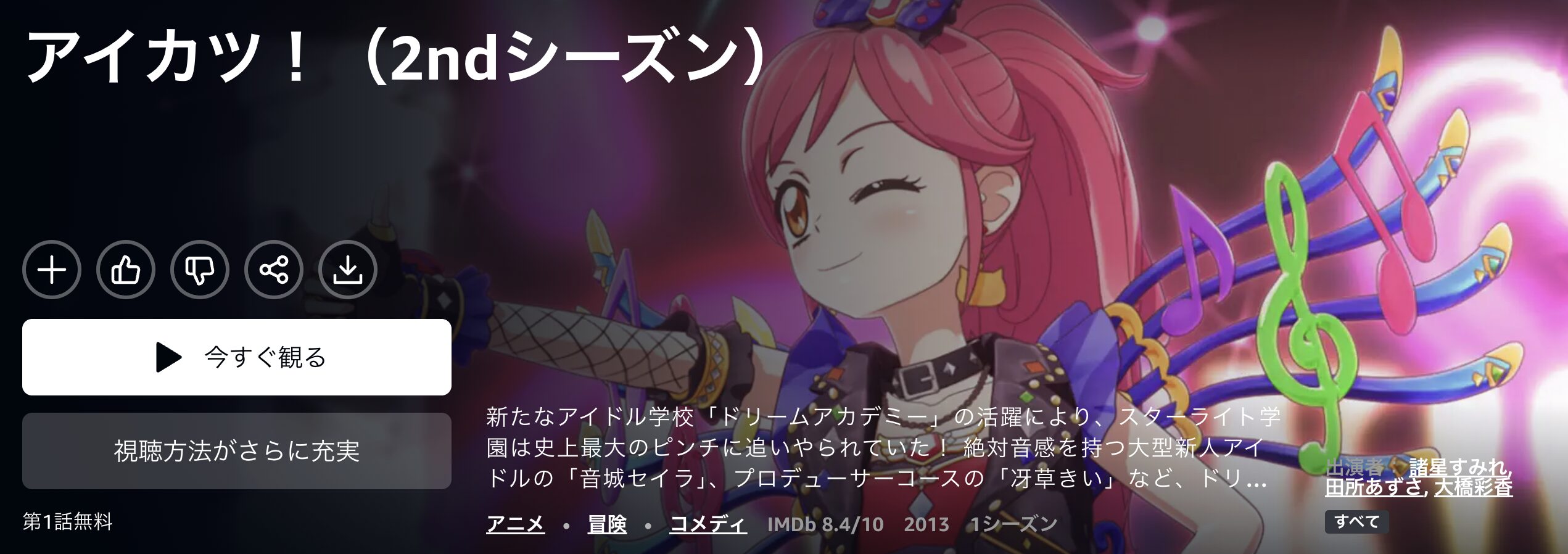 Amazonプライムのアイカツ!（2部）配信画像