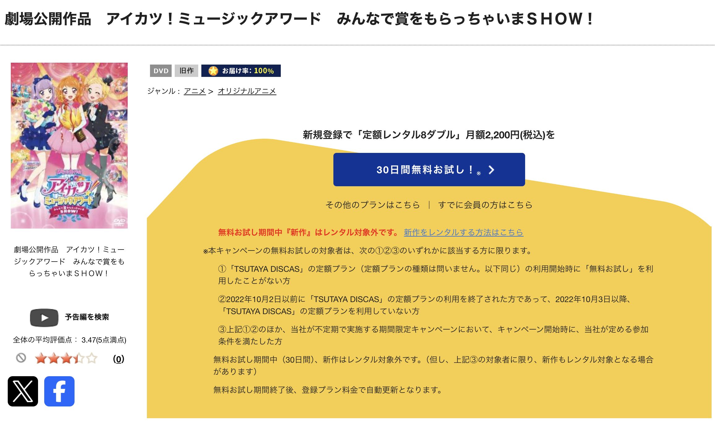TSUTAYA DISCASのアイカツ!ミュージックアワード みんなで賞をもらっちゃいまSHOW!