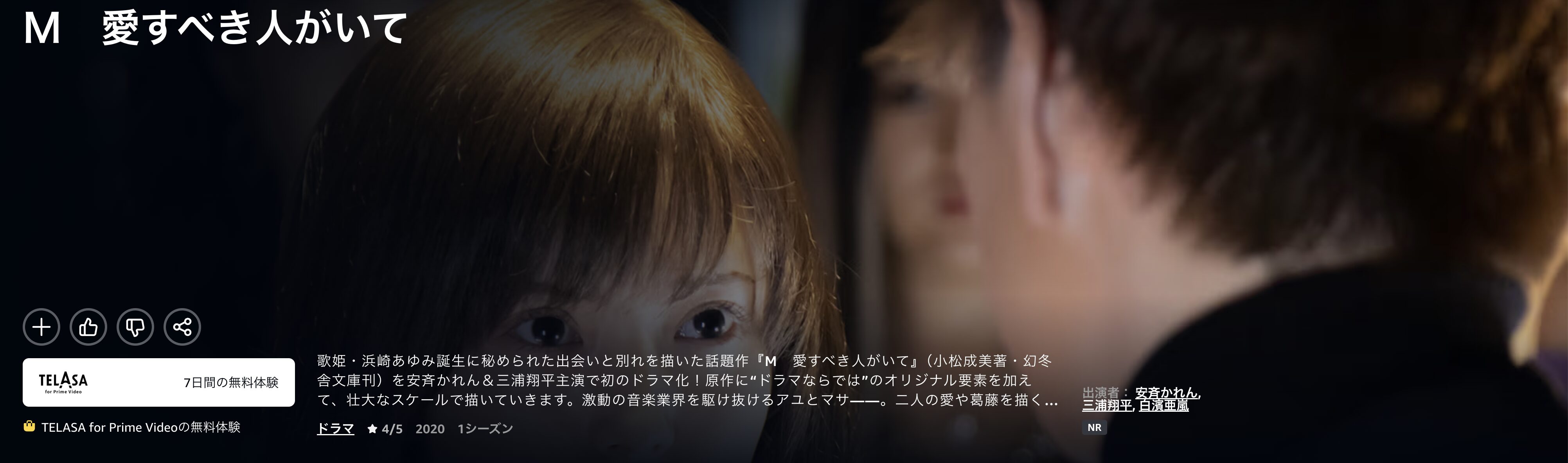 AmazonプライムのM 愛すべき人がいて配信画像