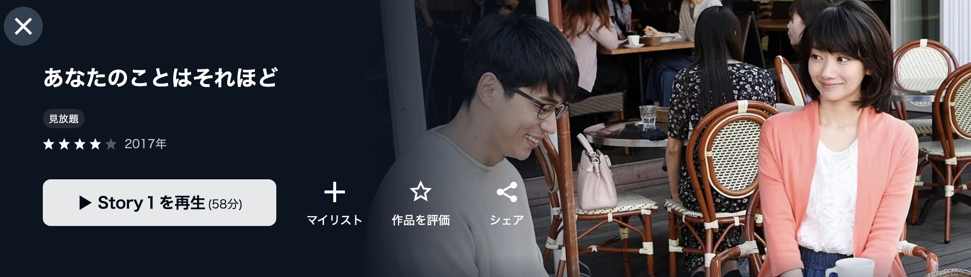 U-NEXTのあなたのことはそれほど配信画像