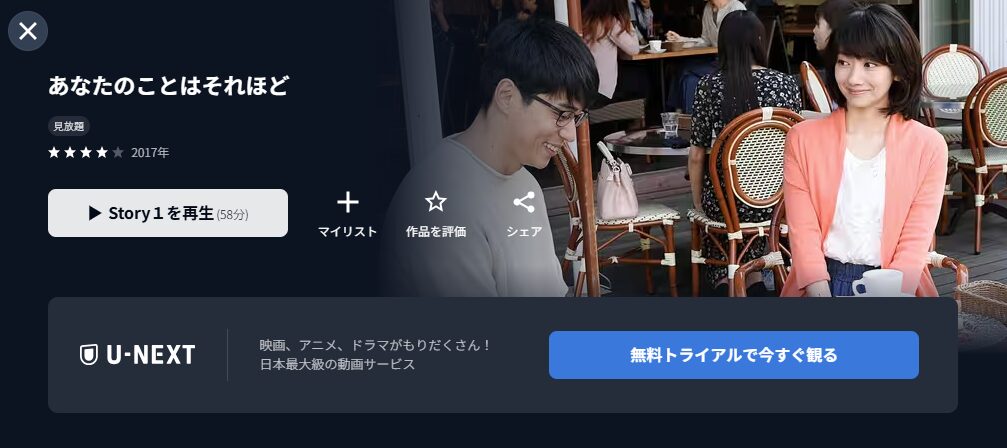 U-NEXTのあなたのことはそれほど配信画像