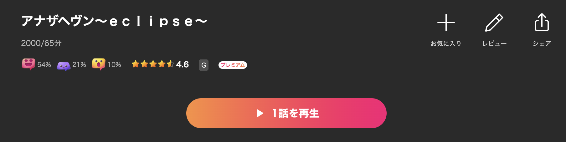Leminoのアナザヘヴン eclipse配信画像