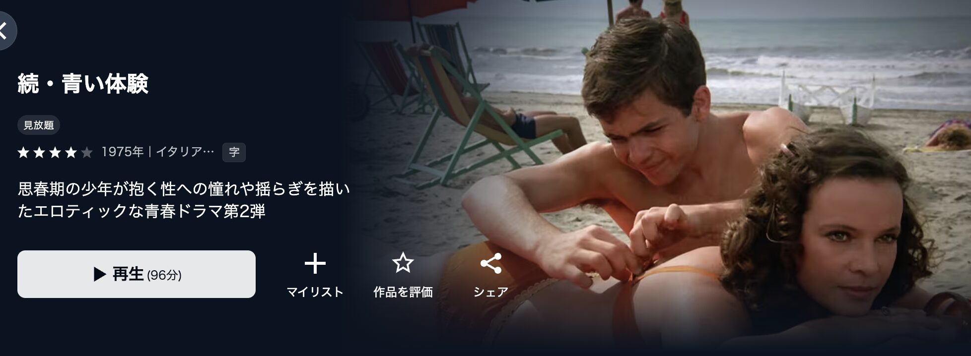 U-NEXTの続青い体験配信画像