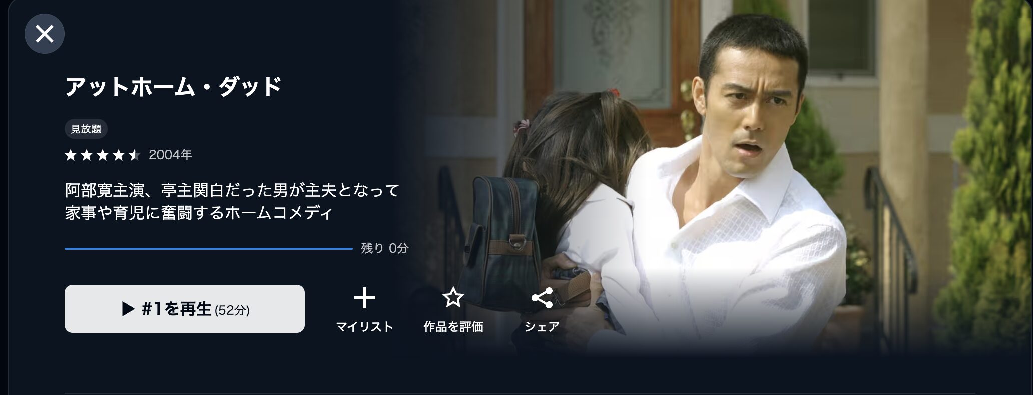 U-NEXTのアットホーム・ダッド配信画像
