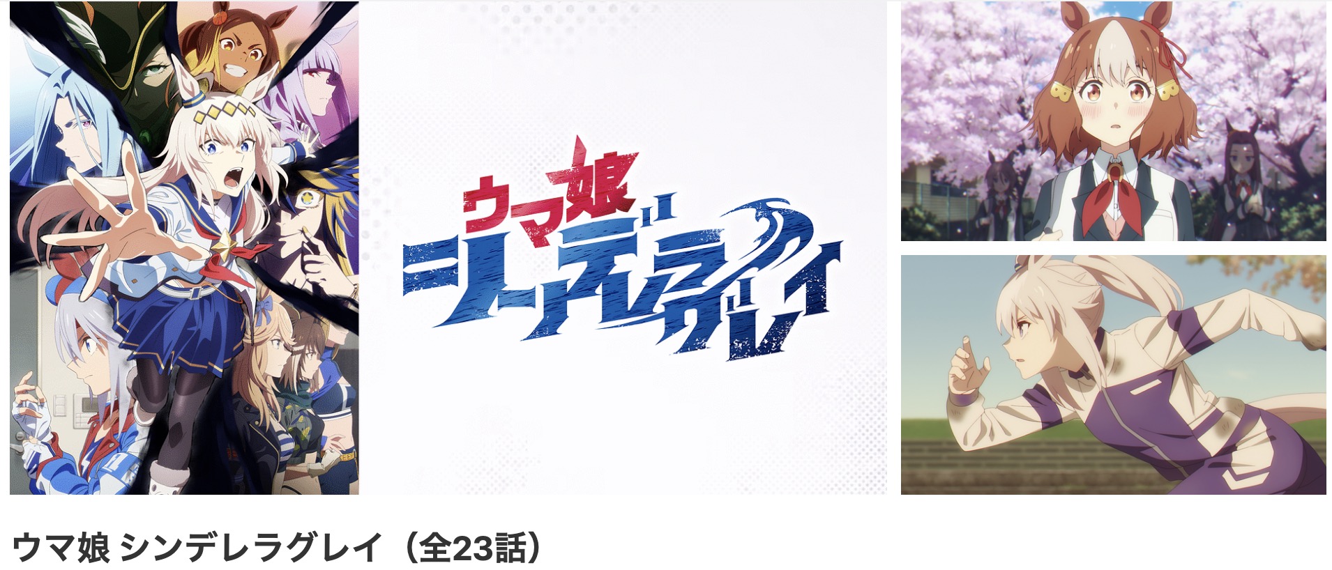 dアニメストアのウマ娘 シンデレラグレイ配信画像