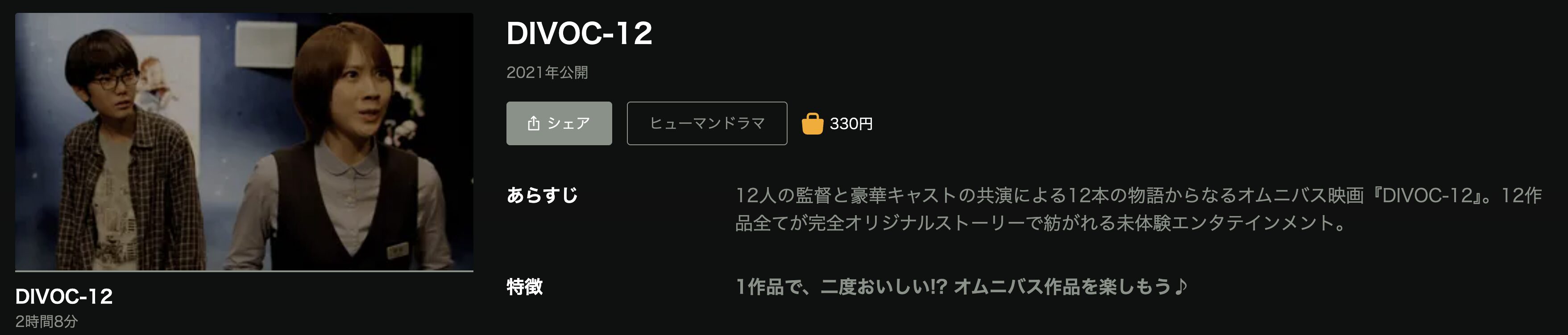 HuluのDIVOC-12配信画像