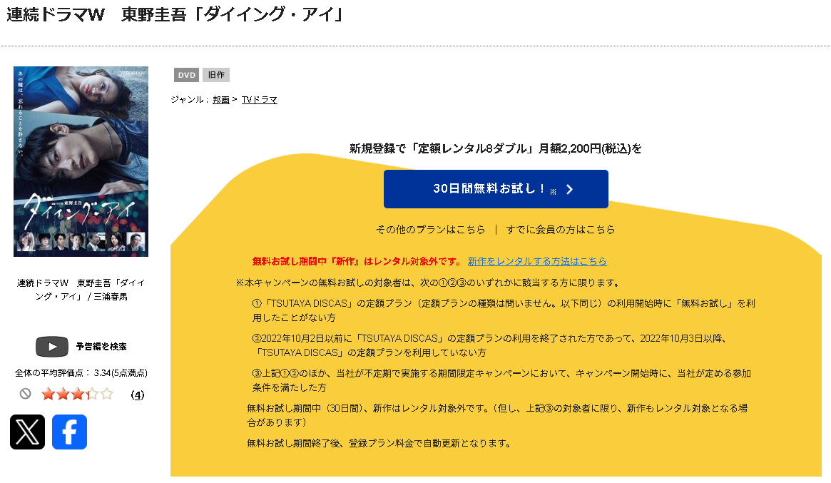 TSUTAYA DISCASのダイイング・アイ