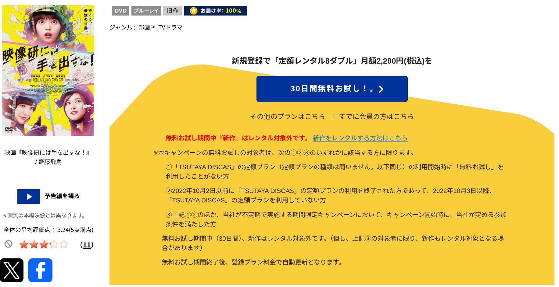TSUTAYA DISCASの映像研には手を出すな！