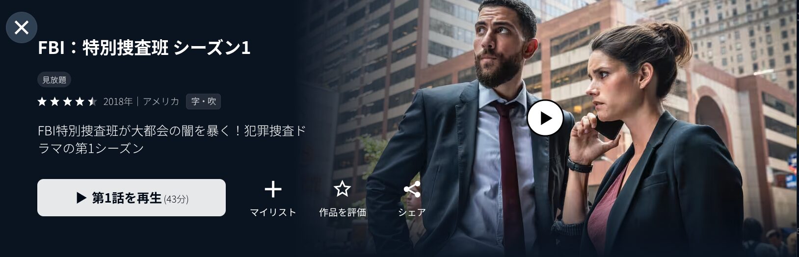U-NEXTのFBI: 特別捜査班 シーズン1配信画像