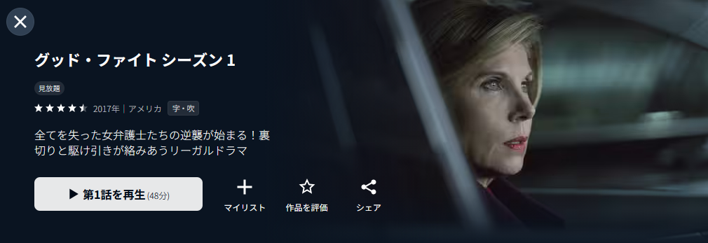 U-NEXTのThe Good Fight／ザ・グッド・ファイト 華麗なる逆転 シーズン1配信画像