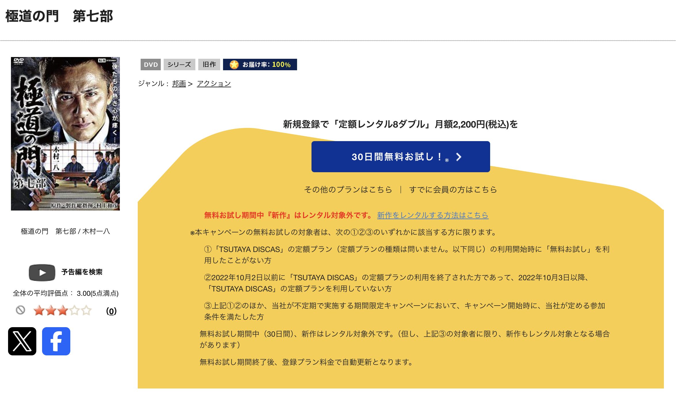 TSUTAYA DISCASの極道の門 第七部