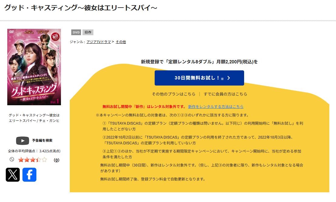 TSUTAYA DISCASのグッド・キャスティング