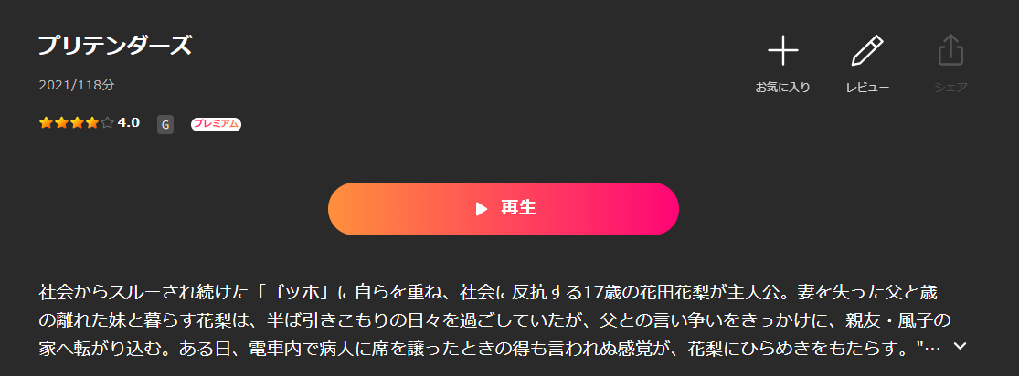 Leminoのプリテンダーズ配信画像