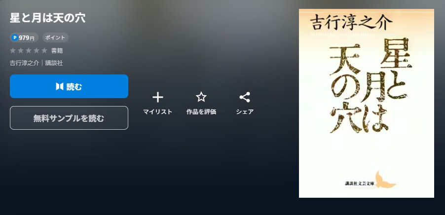 星と月は天の穴　小説