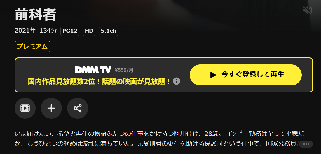 DMM TVの前科者（有村架純・森田剛）配信画像