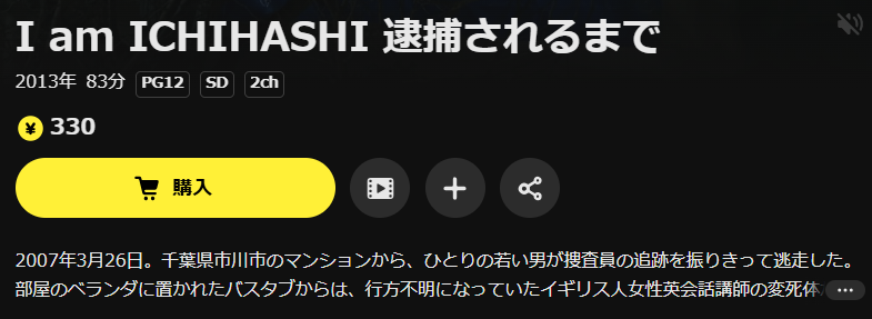 DMM TVのI am ICHIHASHI 逮捕されるまで配信画像