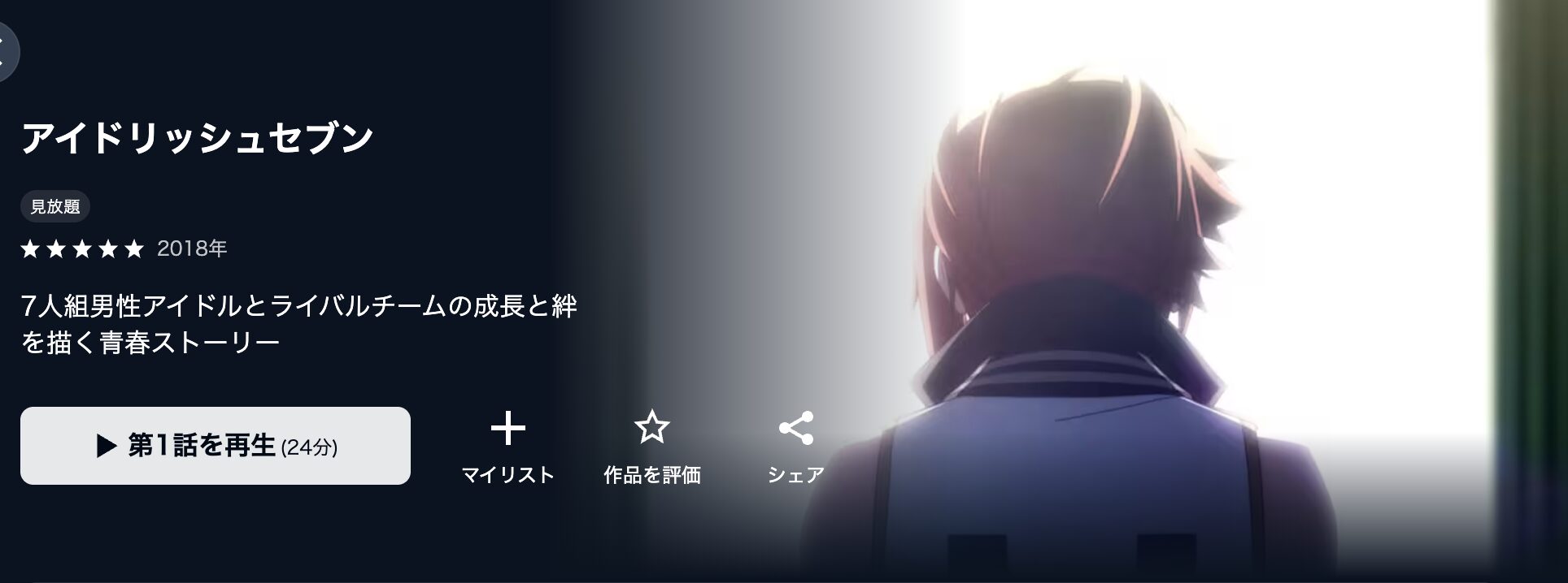 U-NEXTのアイドリッシュセブン(1期)配信画像