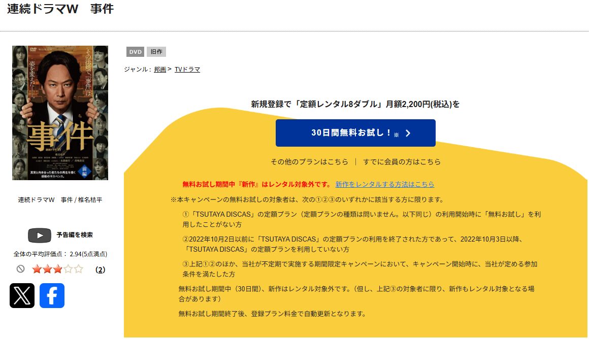TSUTAYA DISCASの事件