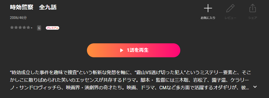 Leminoの時効警察(第1シリーズ)配信画像