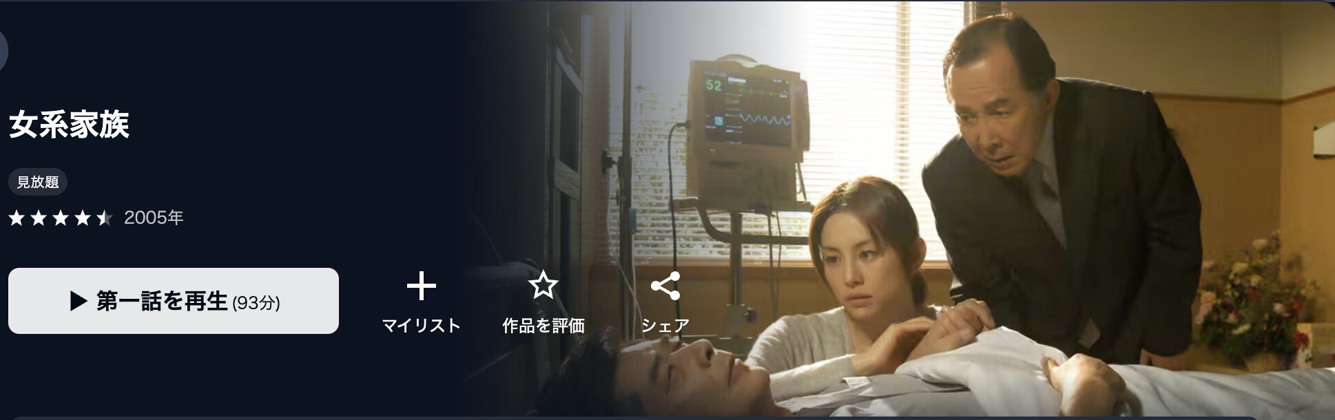 U-NEXTの女系家族配信画像