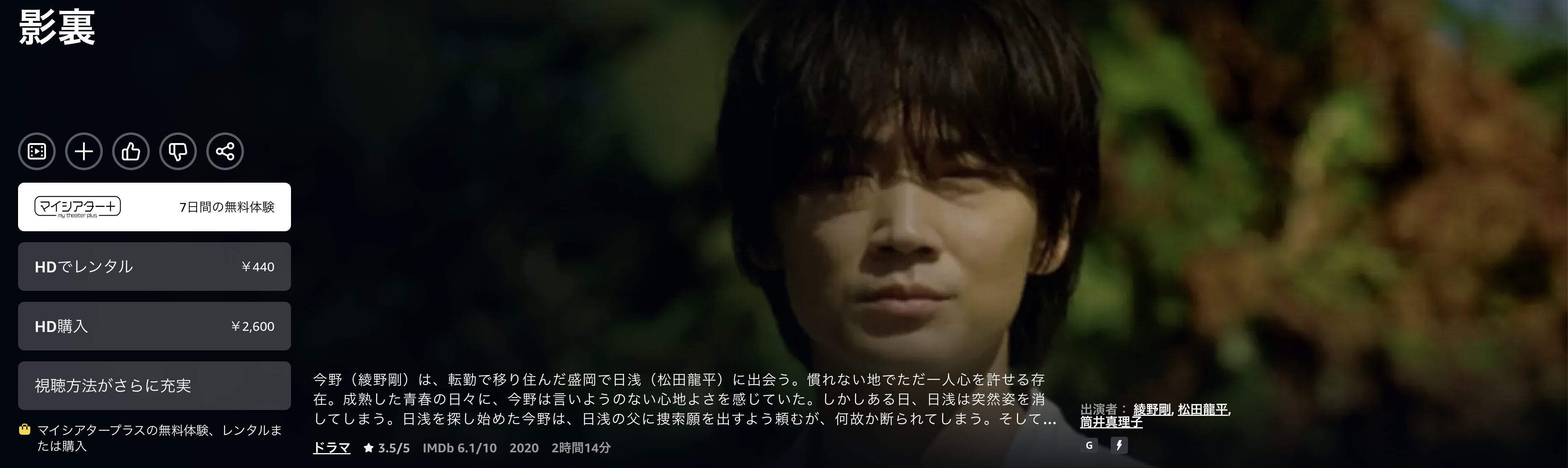 Amazonプライムの影裏配信画像