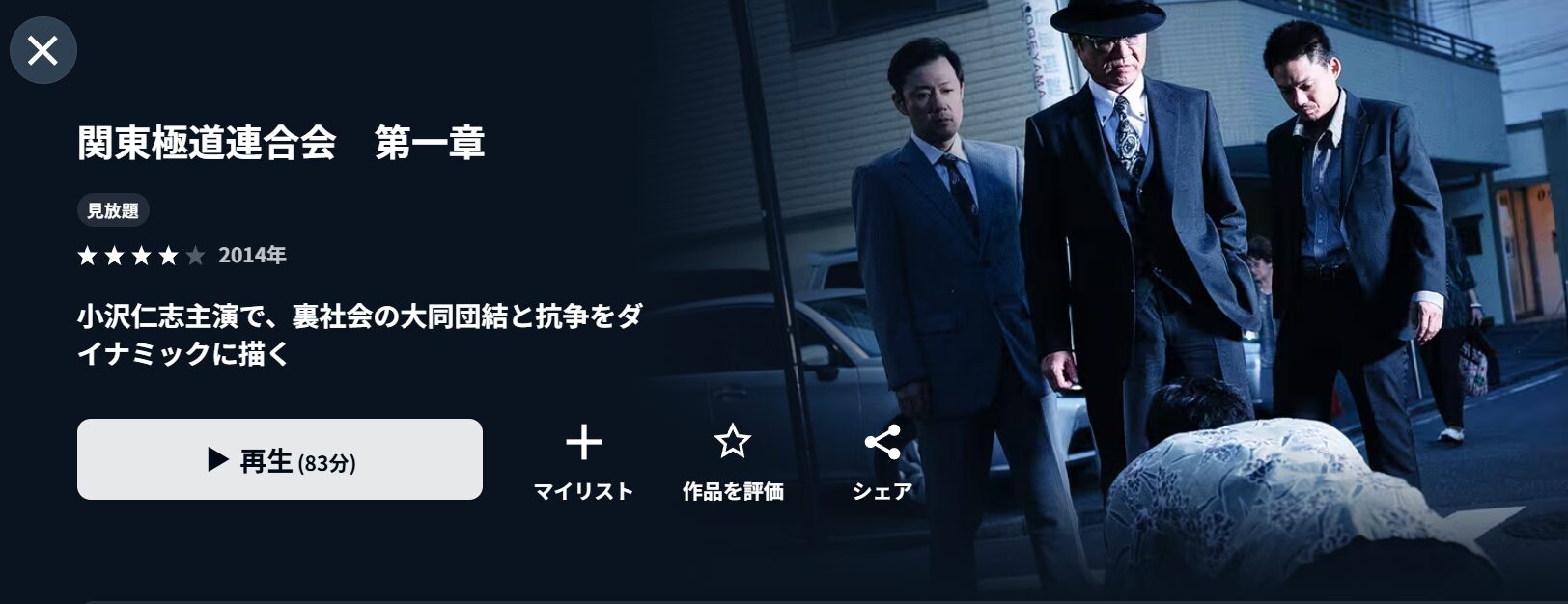 U-NEXTの関東極道連合会 第一章配信画像