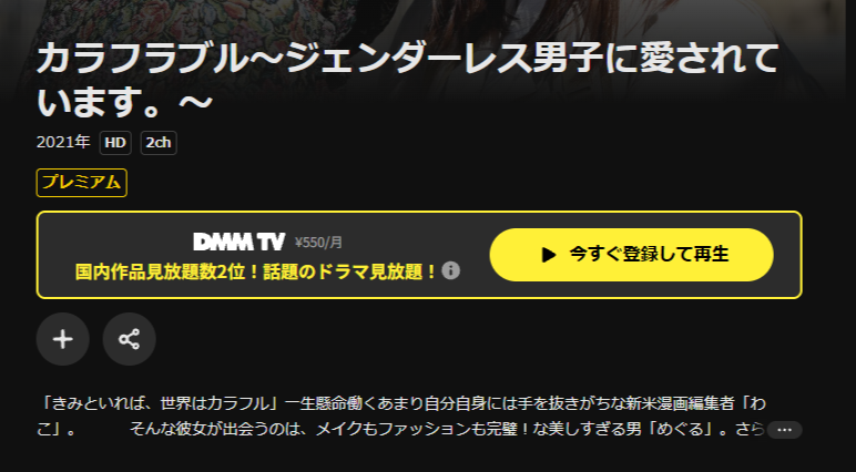 DMM TVのカラフラブル〜ジェンダーレス男子に愛されています。〜配信画像