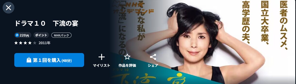 ドラマ｜下流の宴の動画を無料で見れる配信サイトまとめ - VOD劇場
