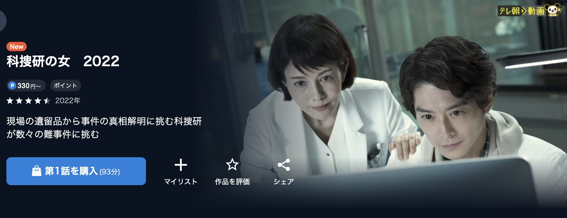 U-NEXTの科捜研の女2022（シーズン22）配信画像