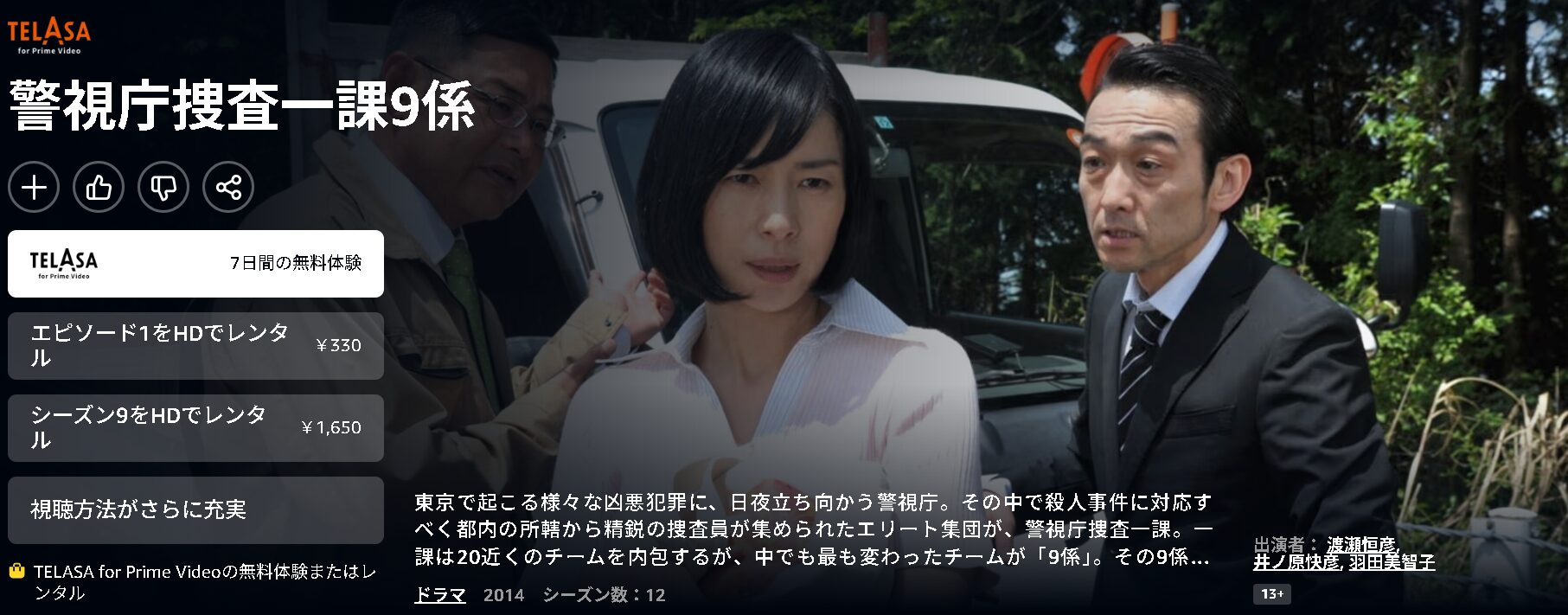 Amazonプライムの警視庁捜査一課9係 season9(シーズン9)配信画像