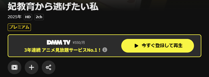 DMM TVの妃教育から逃げたい私配信画像