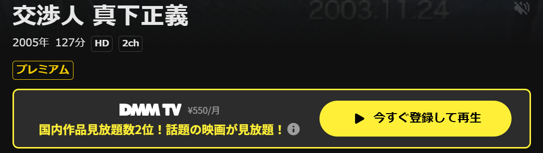 DMM TVの交渉人 真下正義配信画像