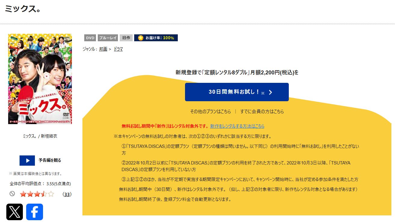 TSUTAYA DISCASのミックス。