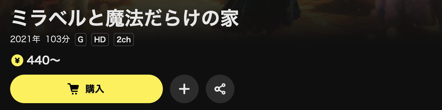 DMM TVのミラベルと魔法だらけの家配信画像