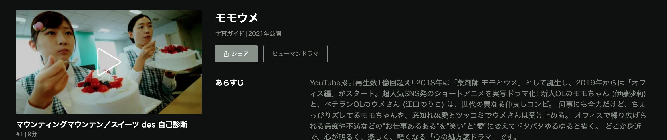 Huluのモモウメ配信画像