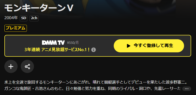 DMM TVのモンキーターンV（2期）配信画像