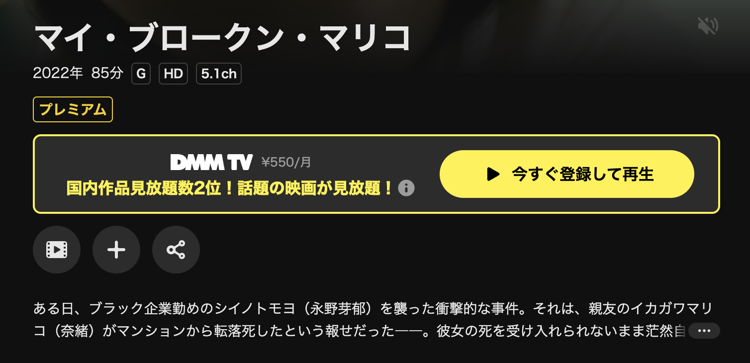 DMM TVのマイ・ブロークン・マリコ配信画像