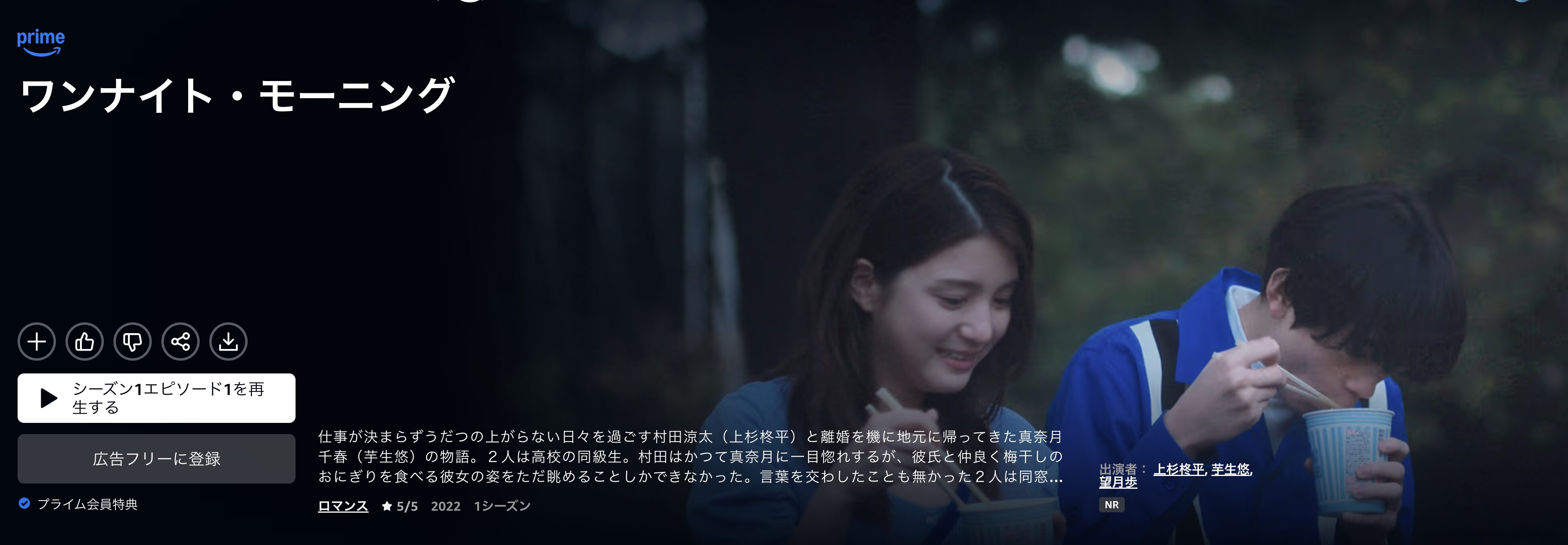 Amazonプライムのワンナイト・モーニング配信画像