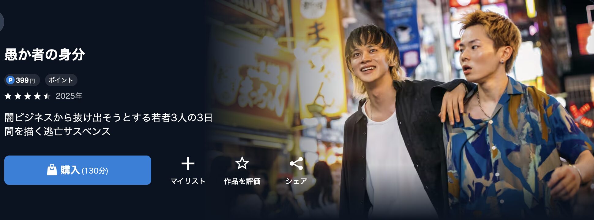 U-NEXTの愚か者の身分配信画像