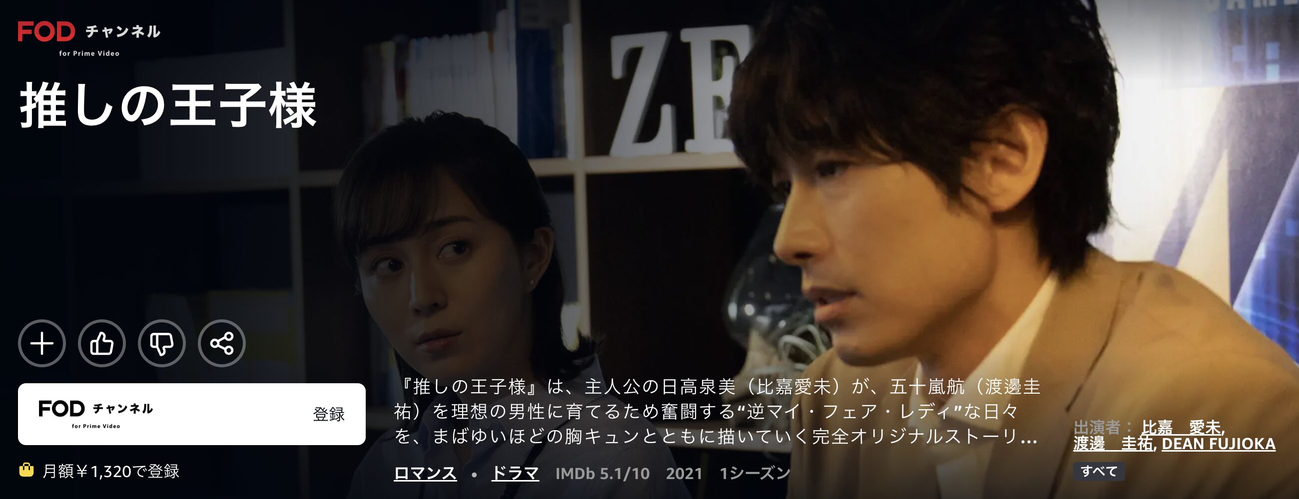 Amazonプライムの推しの王子様配信画像