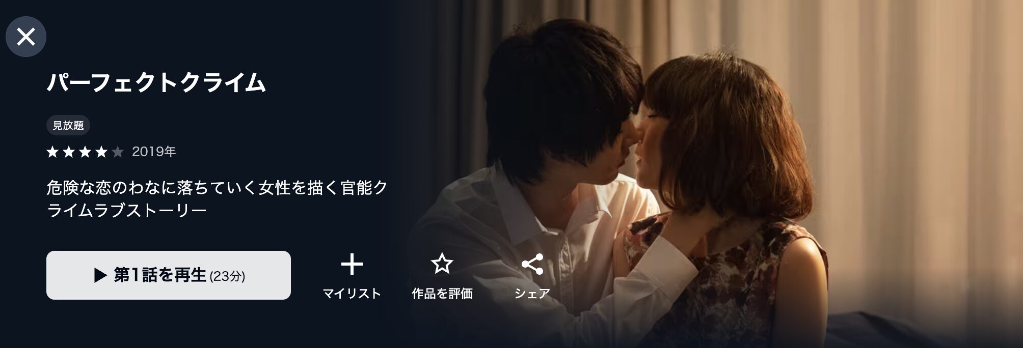 U-NEXTのパーフェクトクライム配信画像