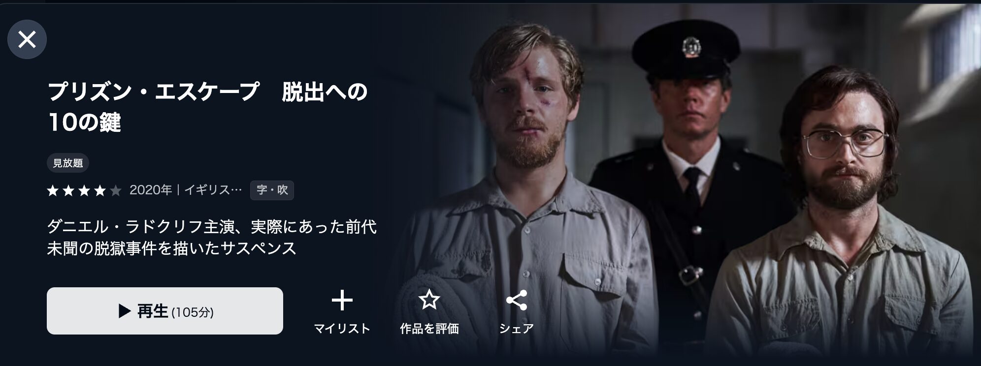 U-NEXTのプリズン・エスケープ 脱出への10の鍵配信画像