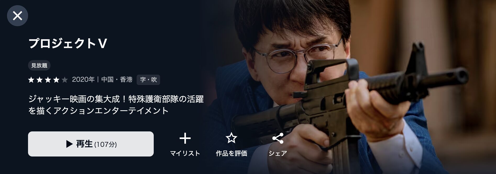 U-NEXTのプロジェクトV配信画像