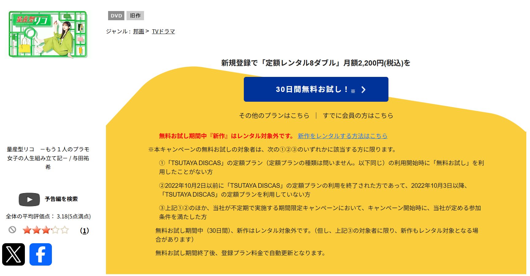 TSUTAYA DISCASの量産型リコ2