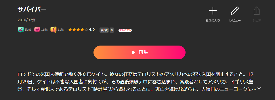 Leminoのサバイバー（2015）配信画像