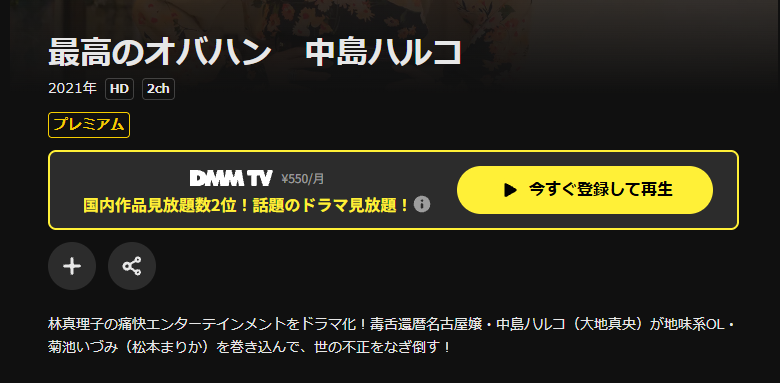DMM TVの最高のオバハン 中島ハルコ配信画像