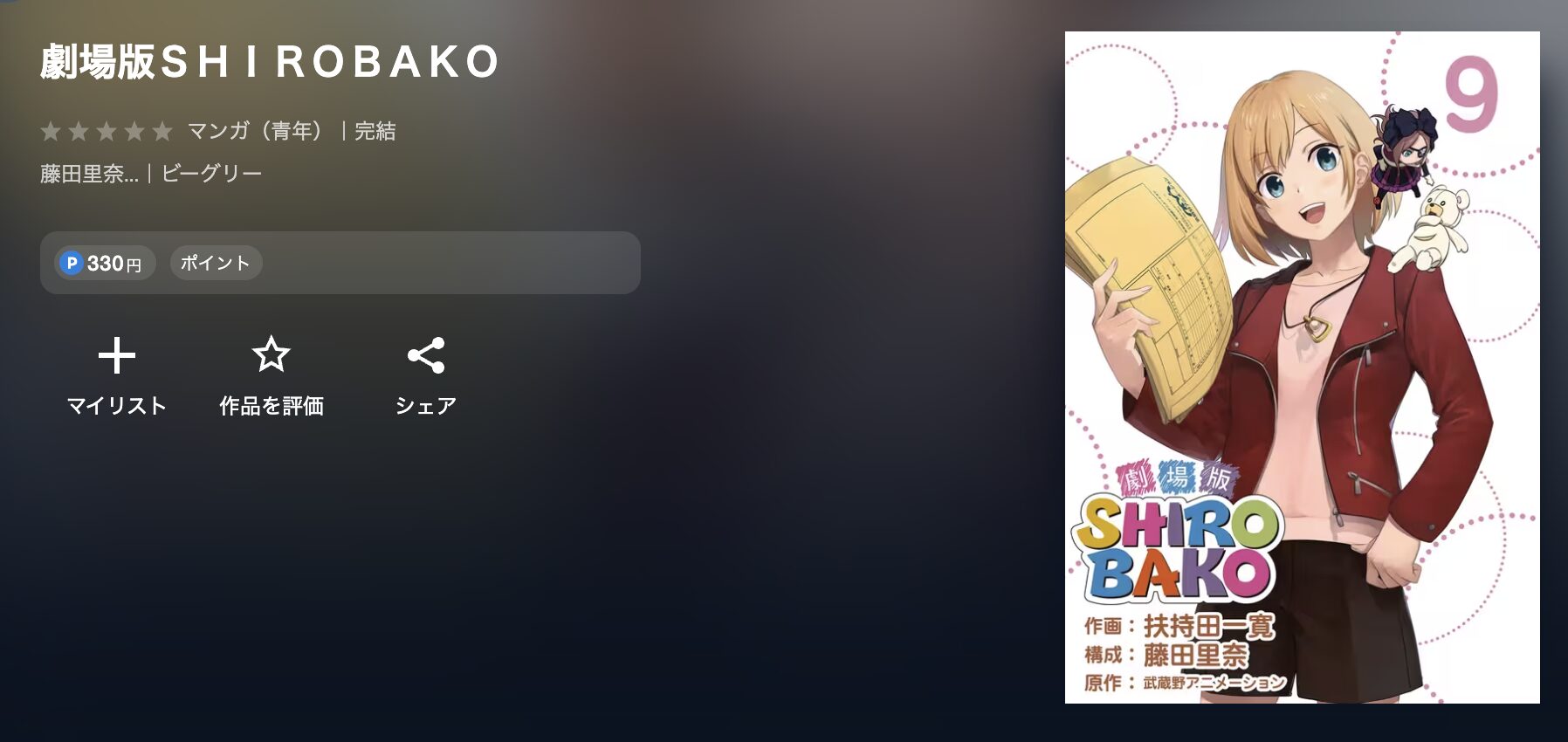 U-NEXTの劇場版SHIROBAKO 配信画像