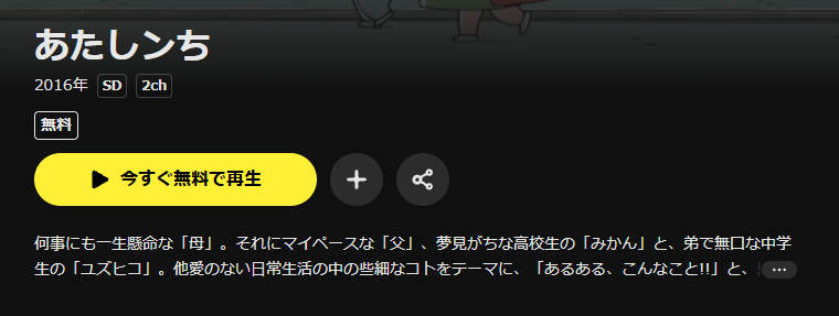 DMM TVの新あたしンち配信画像