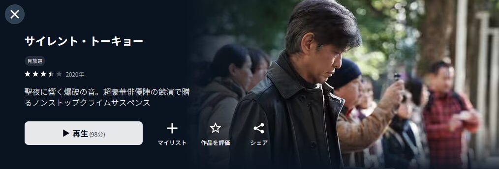 U-NEXTのサイレント・トーキョー配信画像